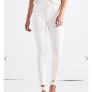 Lucky Brand Women’s White Ava Mid-rise Skinny Jeans